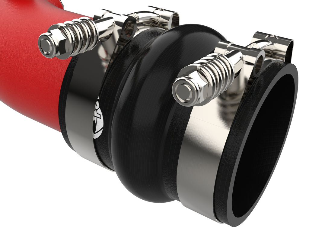 aFe 23-24 Ford Diesel Trucks V8-6.7L (td) BladeRunner Aluminum Hot and Cold Charge Pipe Kit - Red aFe AFE46-20734-R
