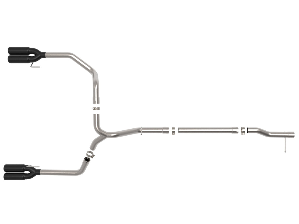 aFe 23-24 GM Trucks L6-3.0L (td) LZ0 Vulcan Series 3in 304 SS DPF-Back Exhaust System w/ Black Tip aFe AFE49-34146-B