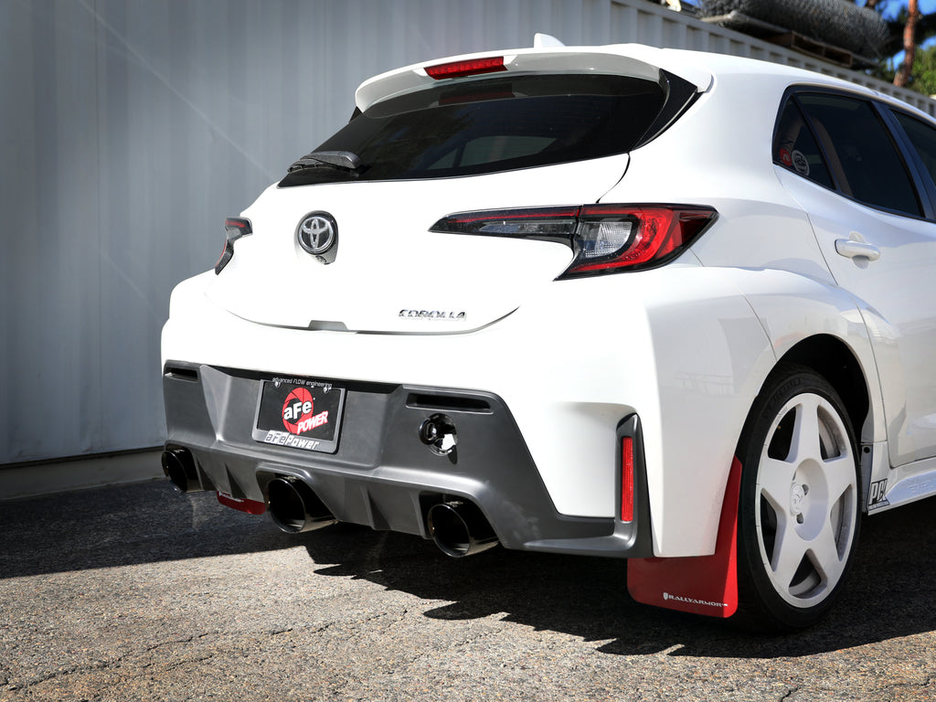 aFe 23-24 Toyota GR Corolla L3 1.6L (t) Gemini XV 3in to 2-1/2in Cat Back Exhaust w/ Black Tips aFe AFE49-36070-B