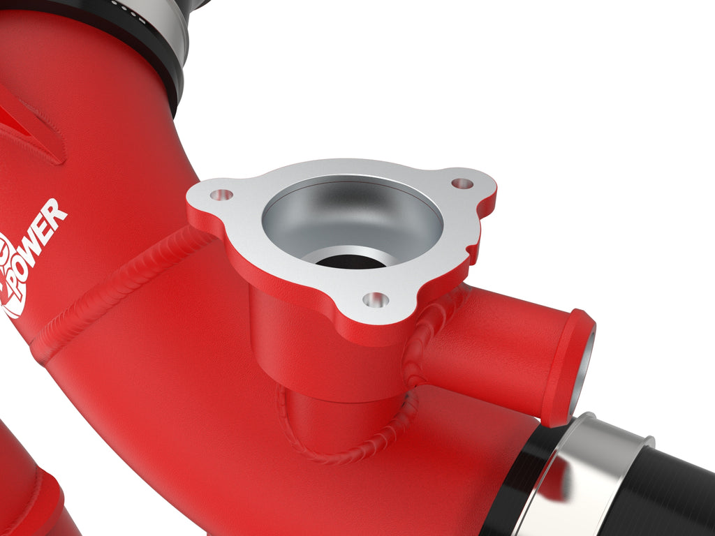 aFe 23-24 Toyota Sequoia V6-3.4L Hybrid BladeRunner 2.5in Aluminum Hot Charge Pipe - Red aFe AFE46-20718-R