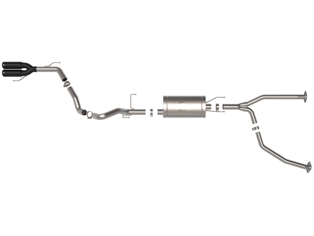 aFe 23-24 Toyota Sequoia V6 3.4L Vulcan Series 2-1/2in to 3in 304 SS Cat-Back Exhaust w/ Black Tip aFe AFE49-36068-B