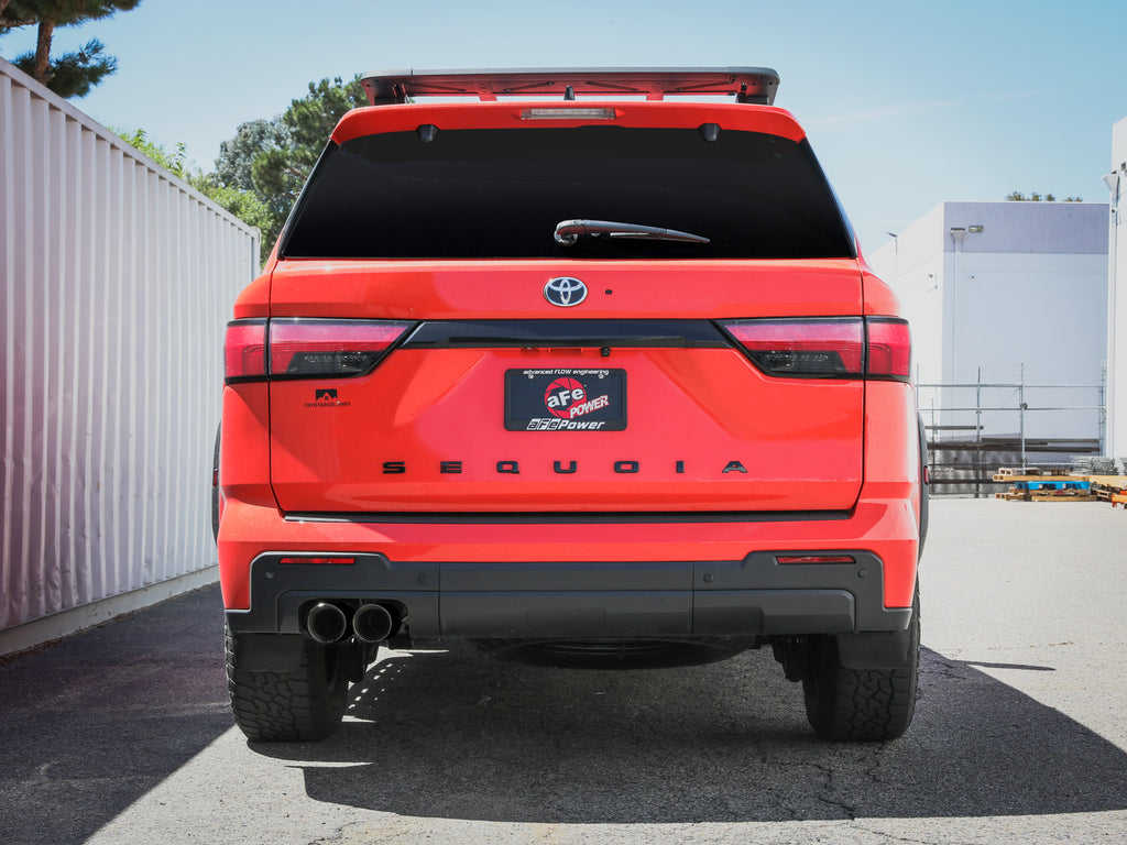 aFe 23-24 Toyota Sequoia V6 3.4L Vulcan Series 2-1/2in to 3in 304 SS Cat-Back Exhaust w/ Black Tip aFe AFE49-36068-B