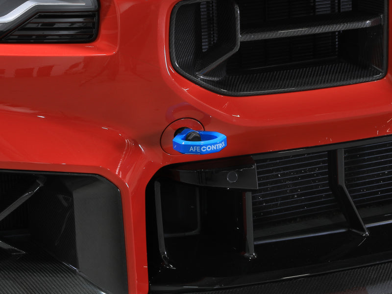 aFe 23-25 BMW M2 (G87) CONTROL Front / Rear Tow Hook - Blue aFe AFE450-502004-L