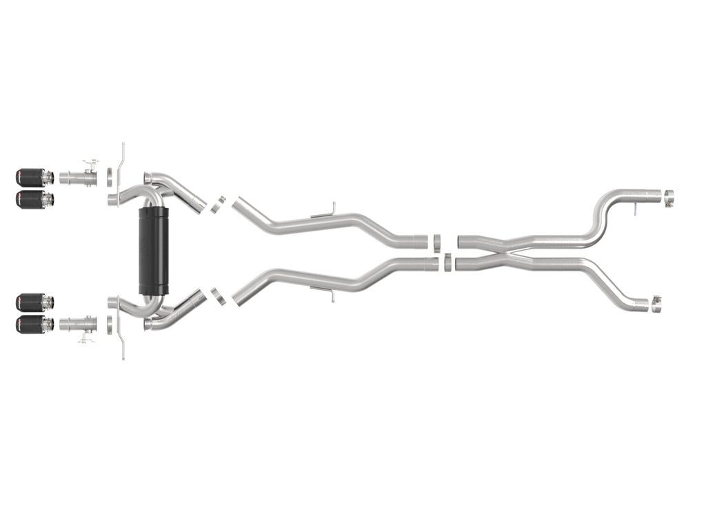 aFe 23-25 BMW M2 L6-3.0L (G87) MACH Force-Xp Cat-Back Exhaust w/ Carbon Fiber Tip aFe AFE49-36353-C