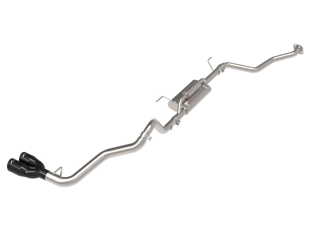 aFe 24-25 Toyota Tacoma L4-2.4L (t) Vulcan Series 2.5in to 3in Cat-Back w/ Black Tip aFe AFE49-36078-B