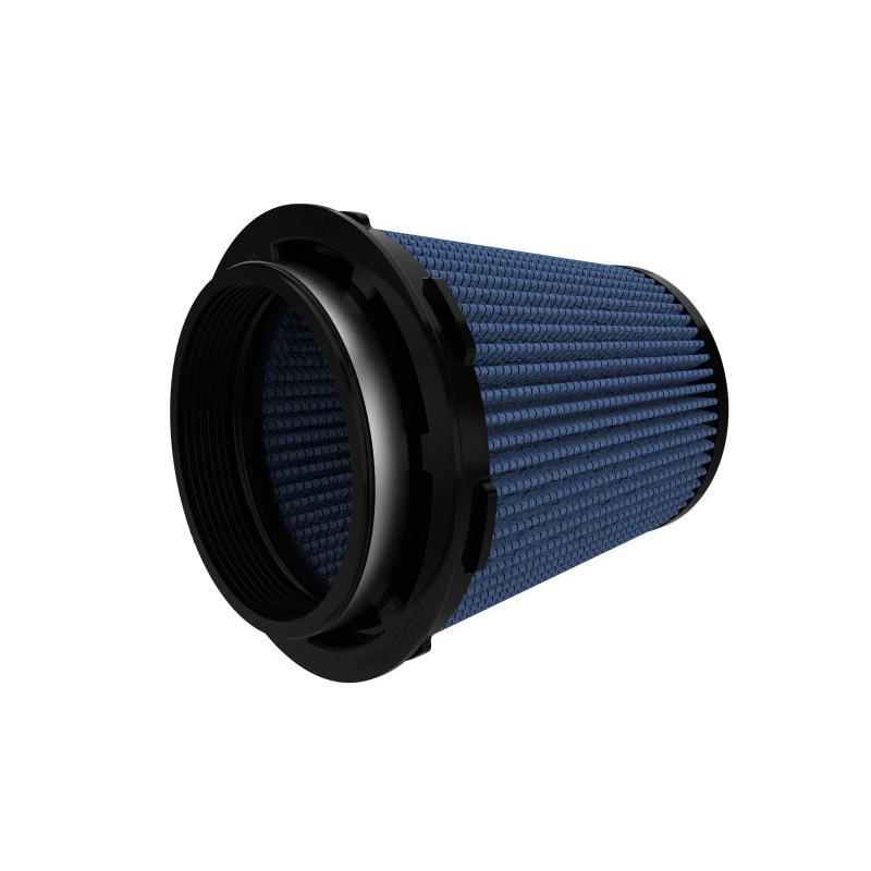 Detail view of the aFe Magnum FLOW Pro 5R universal air filter with 4.5 inch flange