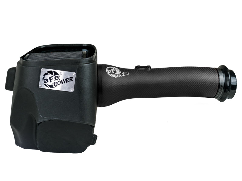 Close-up of aFe black Pro 5R oiled filter in sealed enclosure