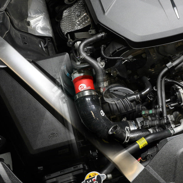 aFe BladeRunner 22-23 Kia Stinger L4-2.5L (t) Aluminum Hot and Cold Charge Pipe Kit - Red - aFe 46-20694-R