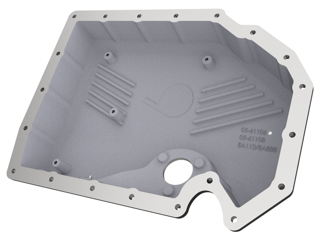 aFe 05-19 VW 1.8L/2.0L w/ Oil Sensor Engine Oil Pan Black POWER Street Series w/ Machined Fins - aFe 46-71210B