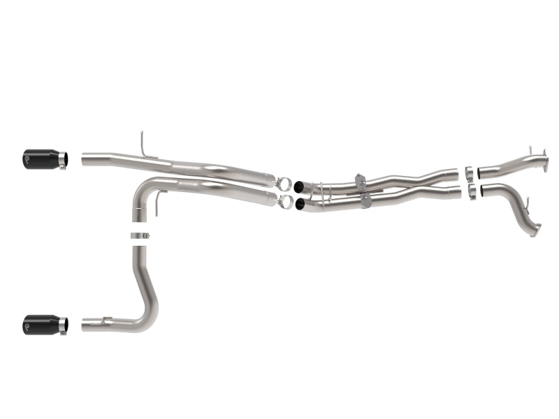 aFe 22-26 Ford Bronco V6 3.0L (tt) Vulcan Series 3in 304SS Cat-Back Exhaust System w/ Black Tips - aFe 49-33154-B