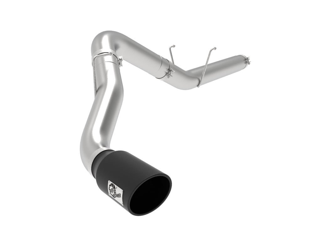 aFe ATLAS 5in Alum Steel DPF-Back Exhaust System w/Black Tip 19-20 Ram Diesel Trucks L6-6.7L (td) aFe AFE49-02075-B
