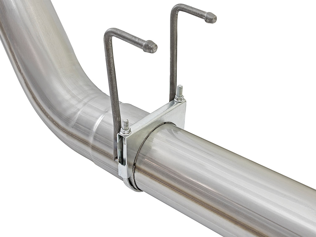 aFe ATLAS 5in DPF-Back Alum Steel Exhaust System w/Black Tip 2017 Ford Diesel Trucks V8-6.7L (td) aFe AFE49-03090-B