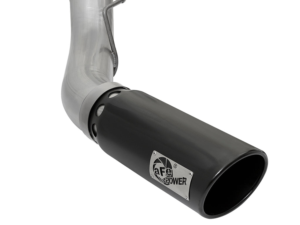 aFe ATLAS 5in DPF-Back Alum Steel Exhaust System w/Black Tip 2017 Ford Diesel Trucks V8-6.7L (td) aFe AFE49-03090-B