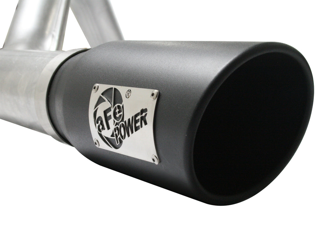 aFe Atlas Exhaust 4in Aluminized Cat-Back w/ 304 SS Black Tip 11-13 Ford F-150 EcoBoost V6 3.5L (tt) aFe AFE49-03041-B
