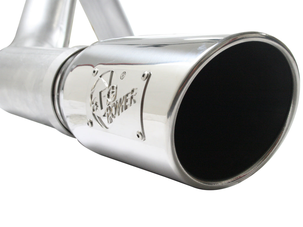 aFe Atlas Exhaust 4in Aluminized Cat-Back w/ 304 SS Polished Tip 11-13 Ford F-150 EcoBoost V6 3.5L aFe AFE49-03041-P