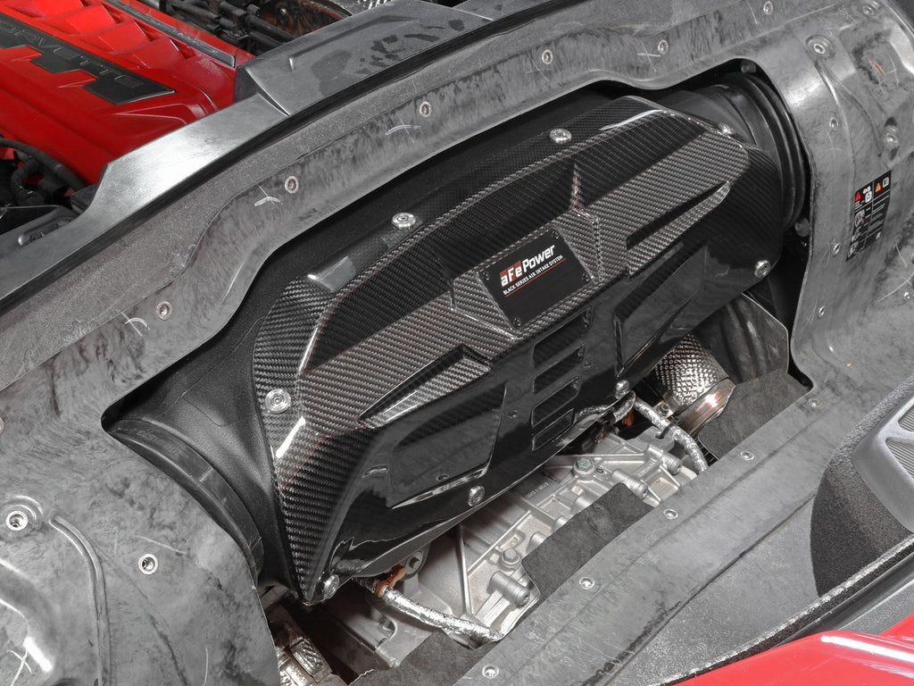 aFe Black Series Carbon Fiber Pro 5R Air Intake System 2020 Chevrolet Corvette C8 V8 6.2L aFe AFE58-10007R