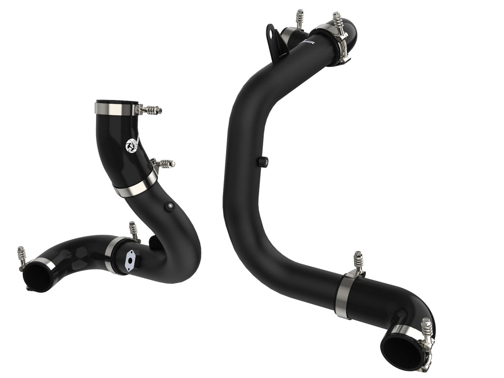 aFe BladeRunner 15-20 VW GTI (MKVII) L4-2.0L (t) Aluminum Hot and Cold Charge Pipe Kit Black aFe AFE46-20414-B