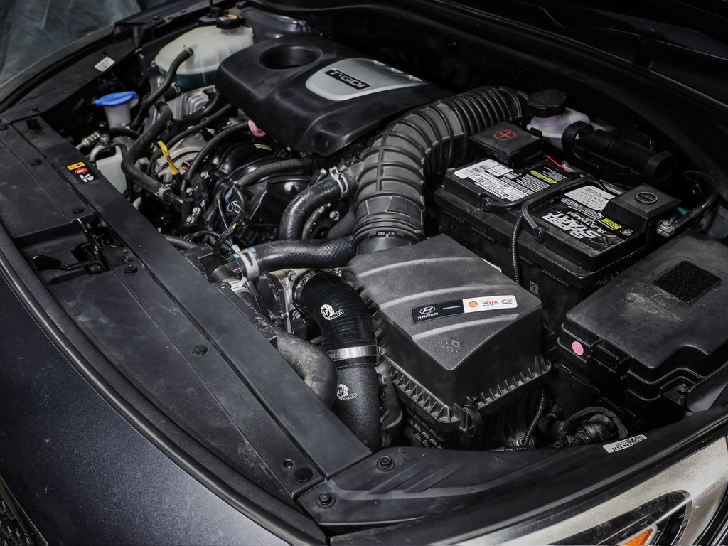 aFe BladeRunner 2-1/2 IN Aluminum Cold Charge Pipe Black 17-20 Hyundai Elantra GT L4-1.6L (t) aFe AFE46-20639-B