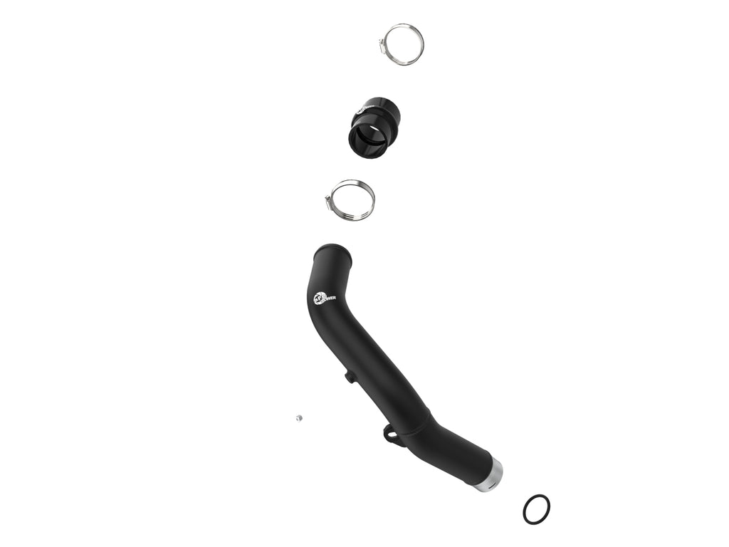 aFe BladeRunner 2-1/2 IN Aluminum Hot Charge Pipe Black 22-23 Subaru WRX H4-2.4L (t) aFe AFE46-20668-B