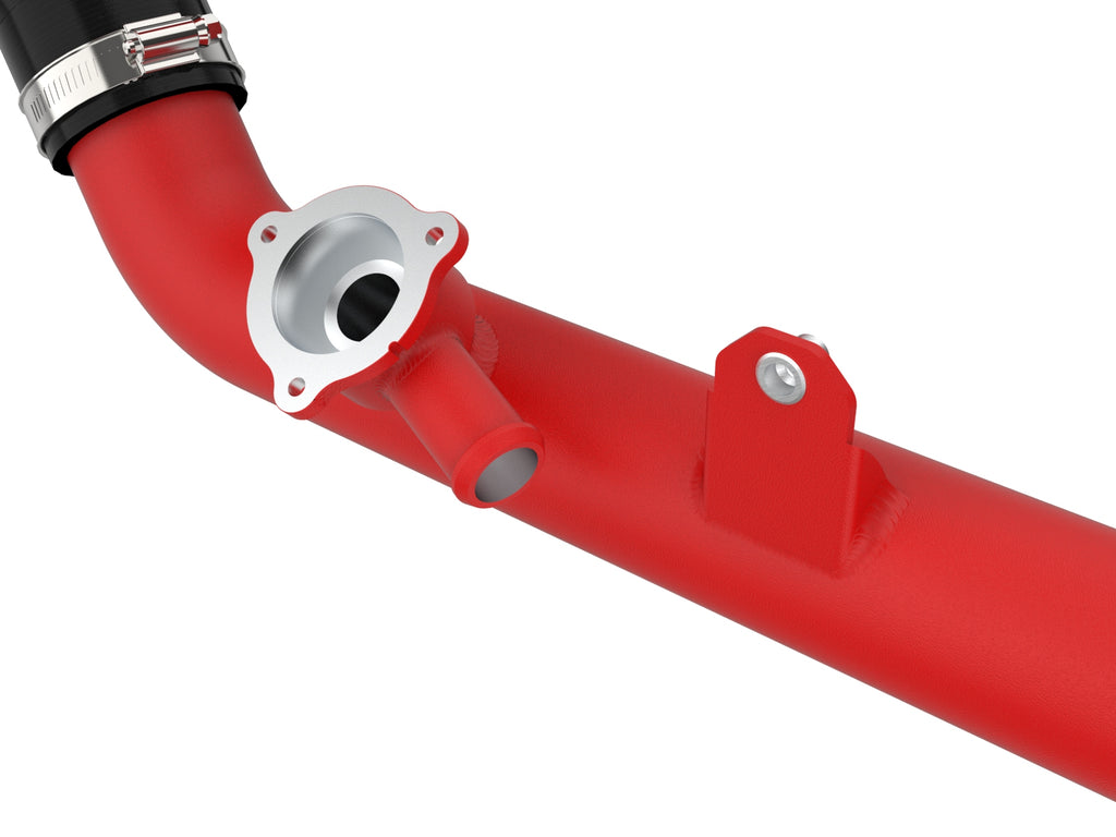 aFe Bladerunner 2-1/4 IN Aluminum Hot Charge Pipe Black 20-23 Ford Explorer/Explorer ST - Red aFe AFE46-20658-R