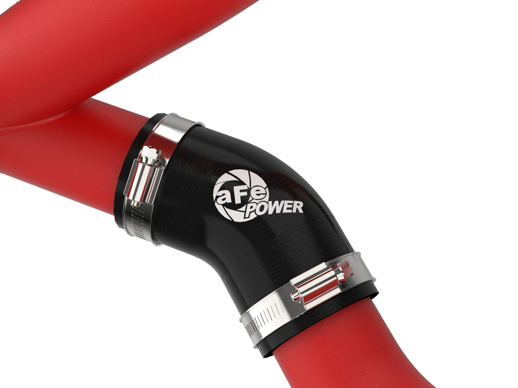 aFe Bladerunner 2-1/4 IN Aluminum Hot Charge Pipe Black 20-23 Ford Explorer/Explorer ST - Red aFe AFE46-20658-R