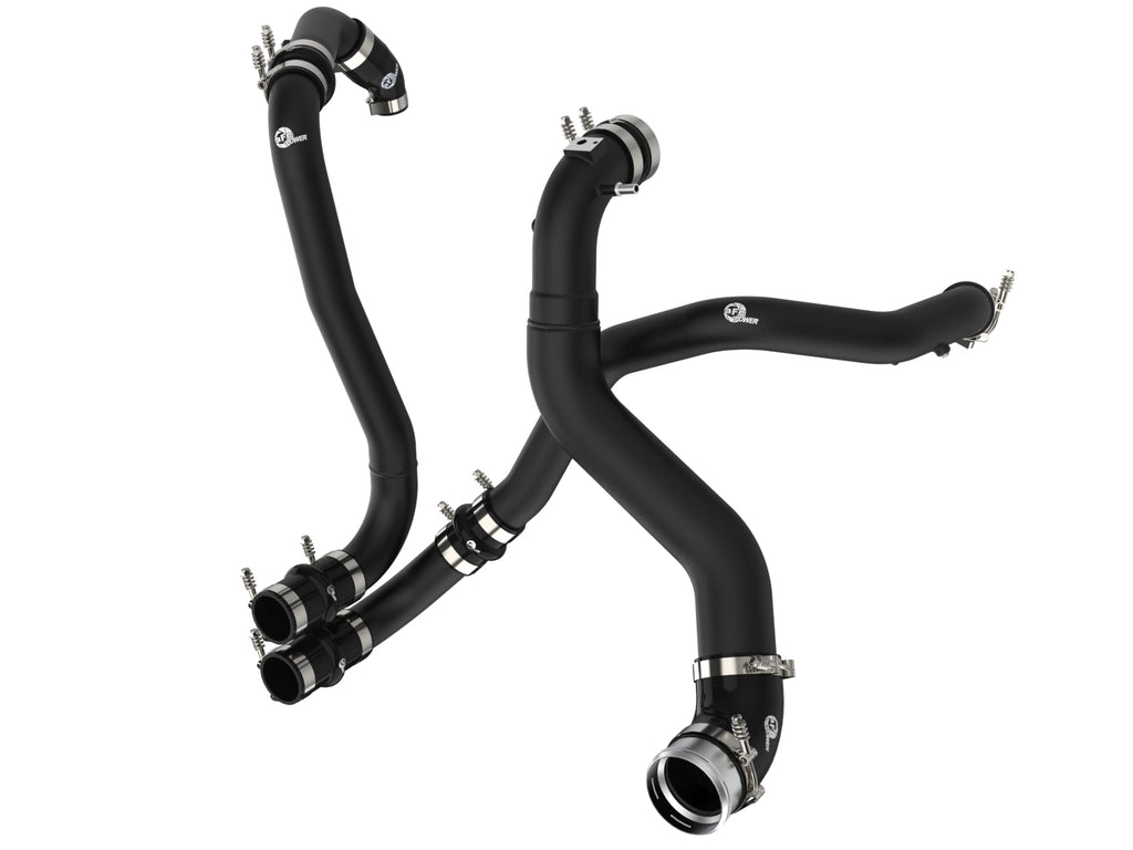 aFe BladeRunner 21-22 Ford F-150 Ecoboost V6-3.5L(tt) Aluminum Hot and Cold Charge Pipe Kit Black aFe AFE46-20514-B