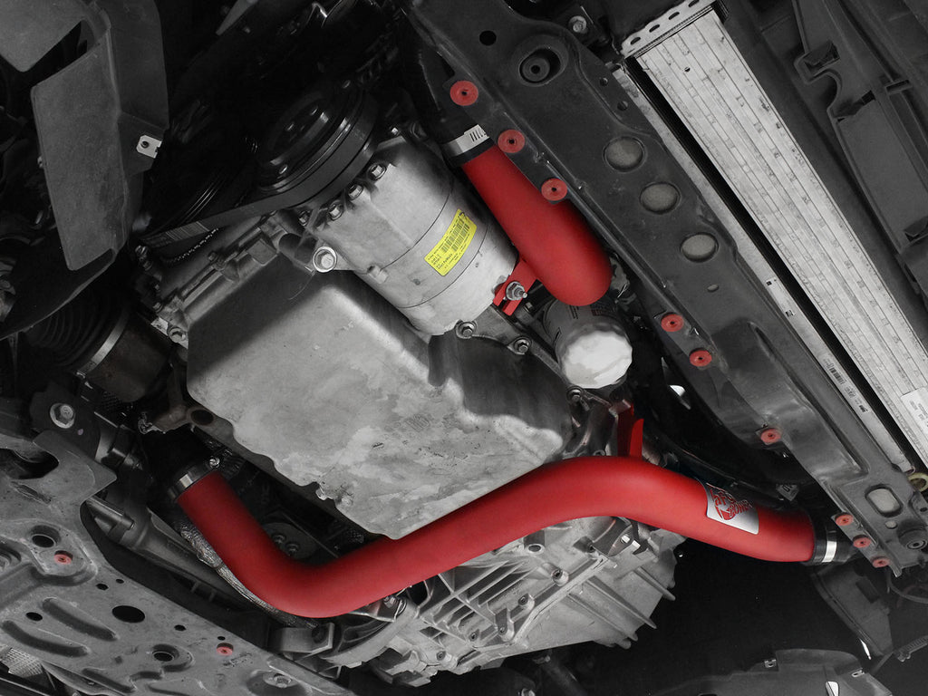 aFe BladeRunner 2.5in Red Intercooler Tubes Hot and Cold Side 12-16 Ford Focus ST 2.0L (t) aFe AFE46-20184-R