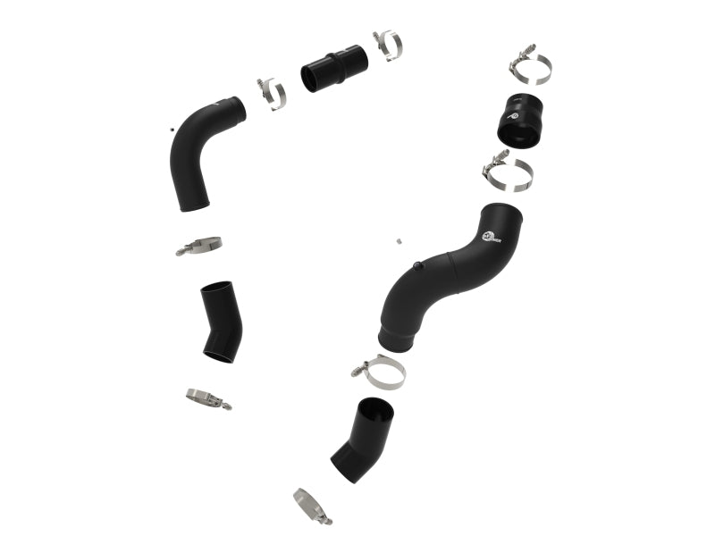 aFe aFe BladeRunner 3in & 3-1/2in AL Hot and Cold Charge Pipe Kit Black RAM Diesel Trucks 25-26 L6-6.7L