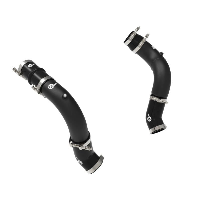 aFe aFe BladeRunner 3in & 3-1/2in AL Hot and Cold Charge Pipe Kit Black RAM Diesel Trucks 25-26 L6-6.7L