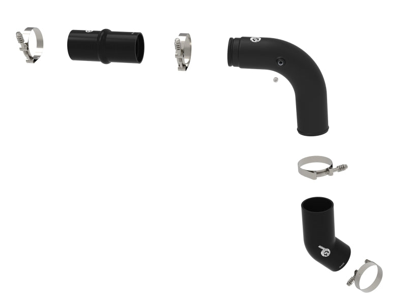 aFe aFe BladeRunner 3in Aluminum Hot Charge Pipe BlackRAM Diesel Trucks 25-26 L6-6.7L (td)