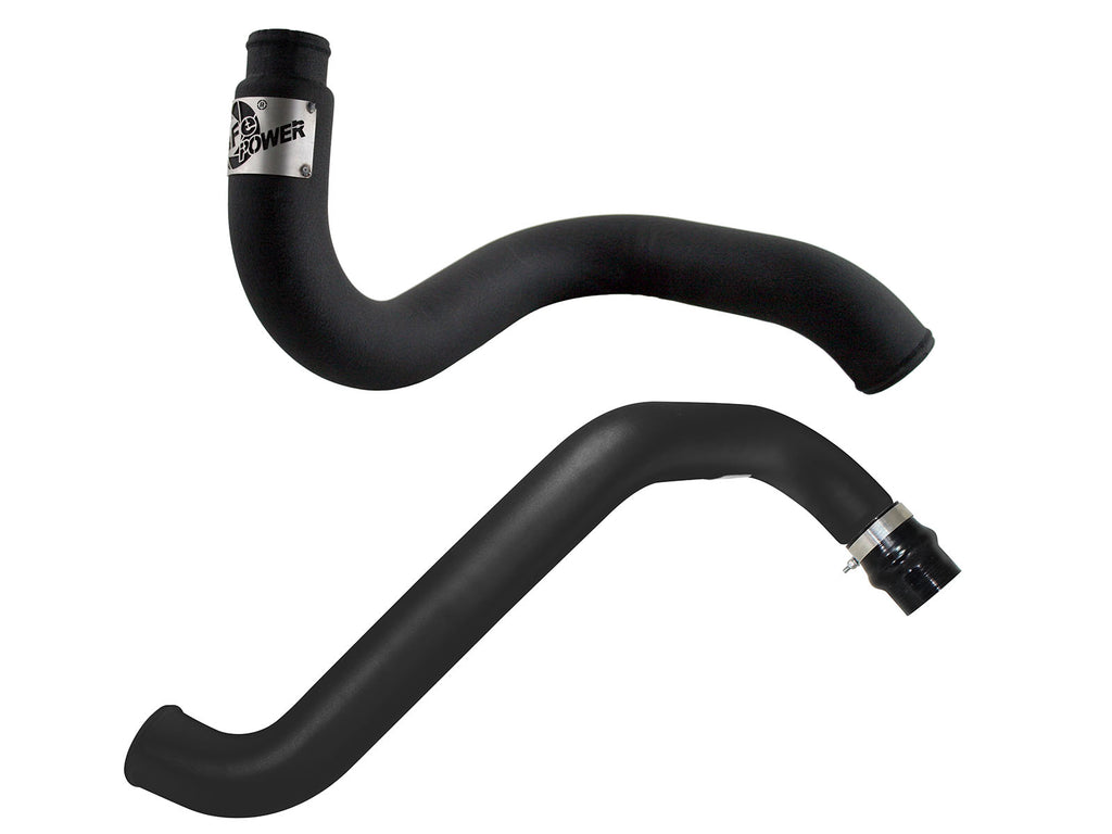 aFe BladeRunner 3in Black Intercooler Hot Cold Side Tubes Combo 02-04 GM Diesel Trucks 6.6L V8 (td) aFe AFE46-20045