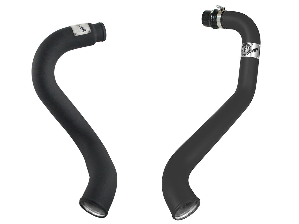 aFe BladeRunner 3in Black Intercooler Hot Cold Side Tubes Combo 02-04 GM Diesel Trucks 6.6L V8 (td) aFe AFE46-20045
