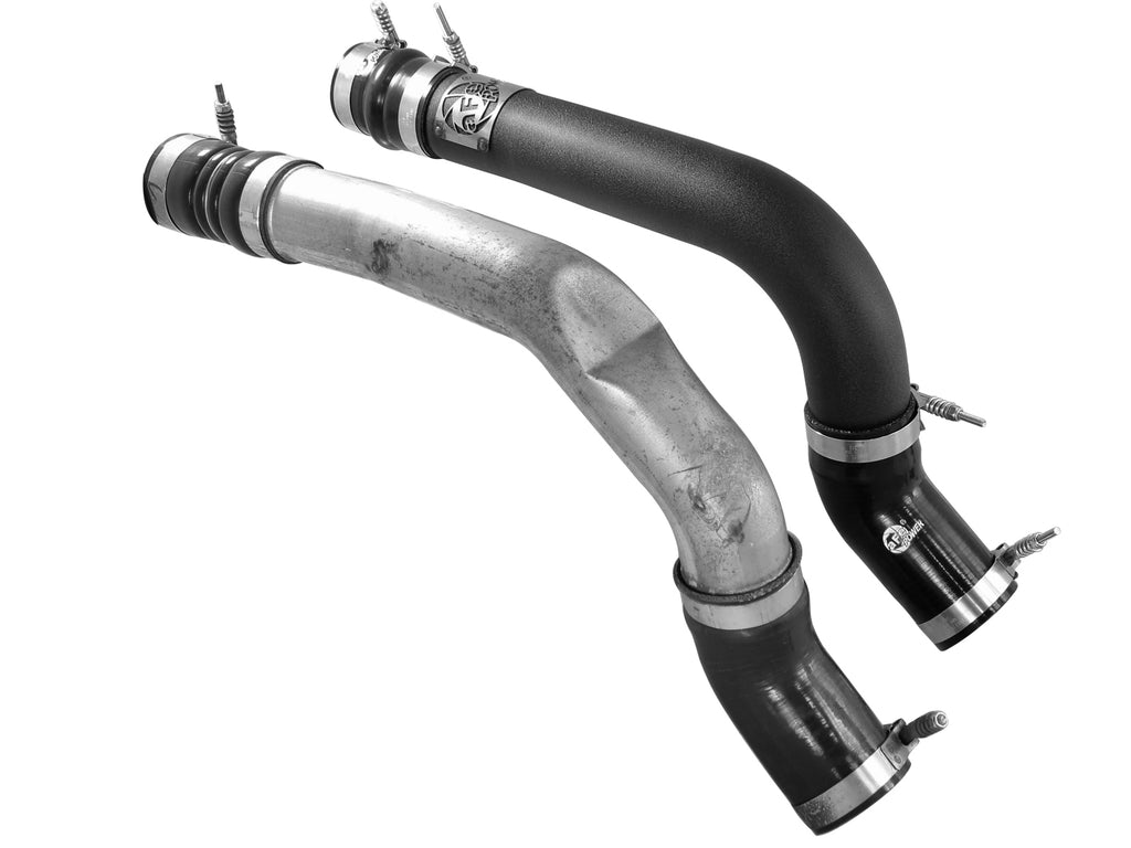 aFe BladeRunner 3in Black Intercooler Tube Hot Side w/ Couplings & Clamps 13-14 Dodge RAM 6.7L (td) aFe AFE46-20138-B