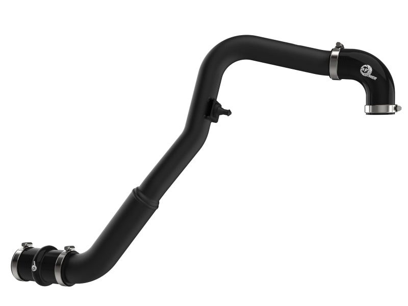 aFe BladeRunner black aluminum cold side charge pipe, full length view