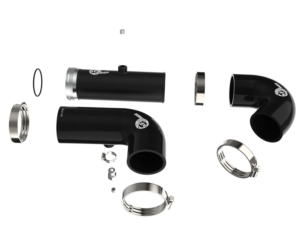 aFe BladeRunner Intercooler Hot & Cold Side Tubes Combo 20-21 GM Trucks 3.0L (td) - Black aFe AFE46-20454-B