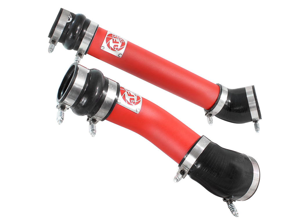 aFe Bladerunner Intercooler Tubes Hot & Cold Side 3.5in 94-02 Dodge Diesel Trucks L6-5.9L (td) - Red aFe AFE46-20064-R