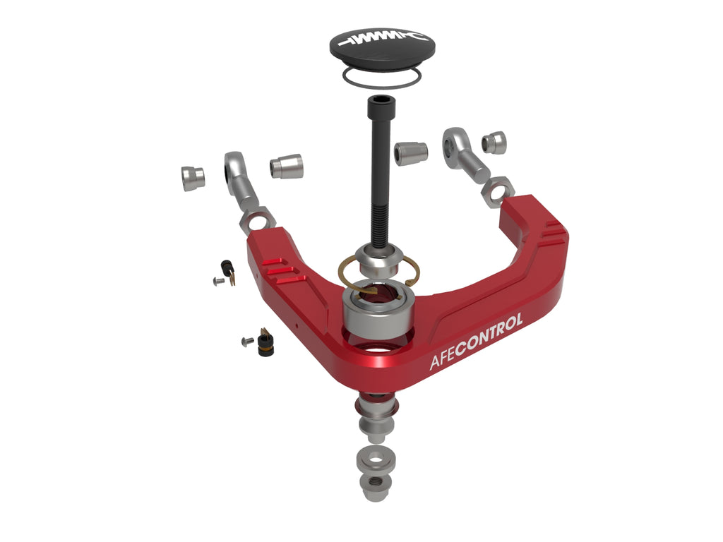 aFe Control 05-23 Toyota Tacoma Upper Control Arms - Red Anodized Billet Aluminum aFe AFE460-72T005-R