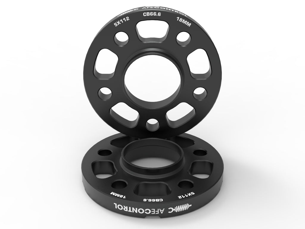 aFe CONTROL Billet Aluminum Wheel Spacers 5x112 CB66.6 18mm - Toyota GR Supra/BMW G-Series aFe AFE610-721003-B