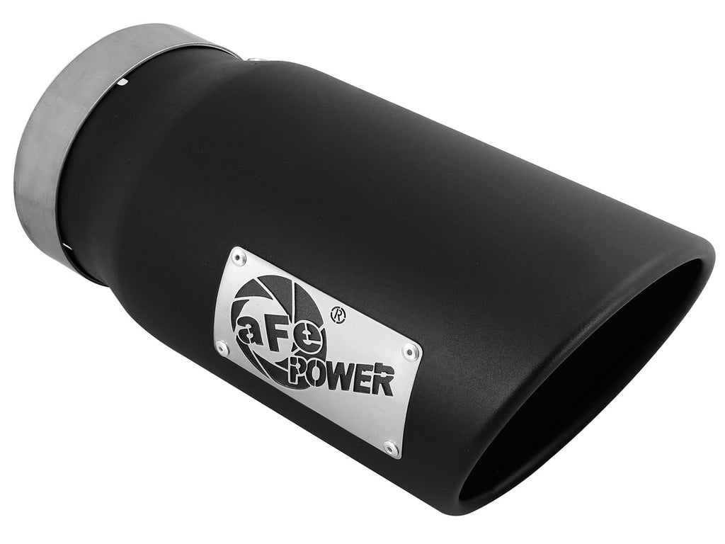 aFe Diesel Exhaust Tip Bolt On Black 5in Inlet x 6in Outlet x 12in Long aFe AFE49T50601-B12