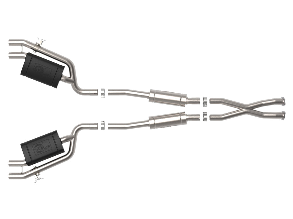 aFe Gemini XV 2.5in 304 SS Cat-Back Exhaust w/Cut-Out 18-22 Kia Stinger V6 3.3L aFe AFE49-37025
