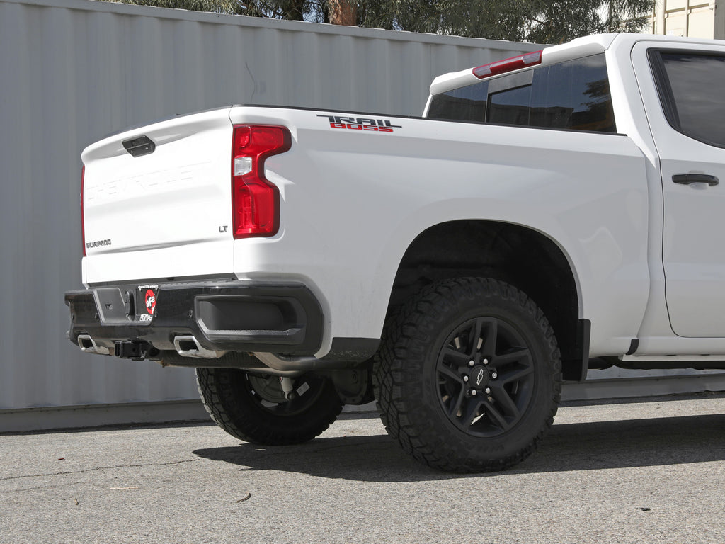 aFe Gemini XV 4in to Dual 3in 304 SS Cat-Back Exhaust w/ Cutout 19-21 GM Silverado/Sierra V8-6.2L aFe AFE49-34140
