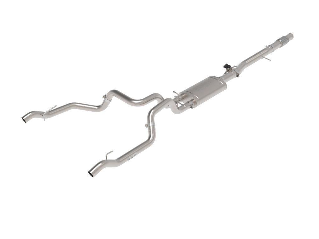 aFe Gemini XV 4in to Dual 3in 304 SS Cat-Back Exhaust w/ Cutout 19-21 GM Silverado/Sierra V8-6.2L aFe AFE49-34140