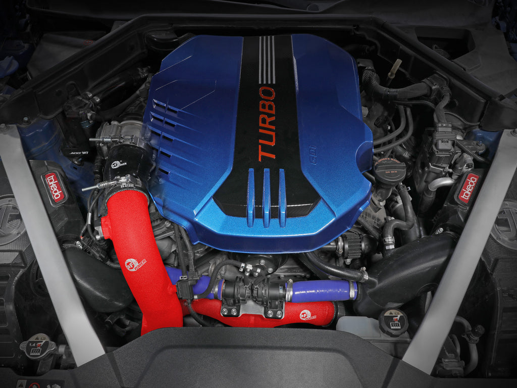 aFe Kia Stinger 18-22 V6-3.3L (tt) BladeRunner Cold Charge Pipe- Red aFe AFE46-20509-R