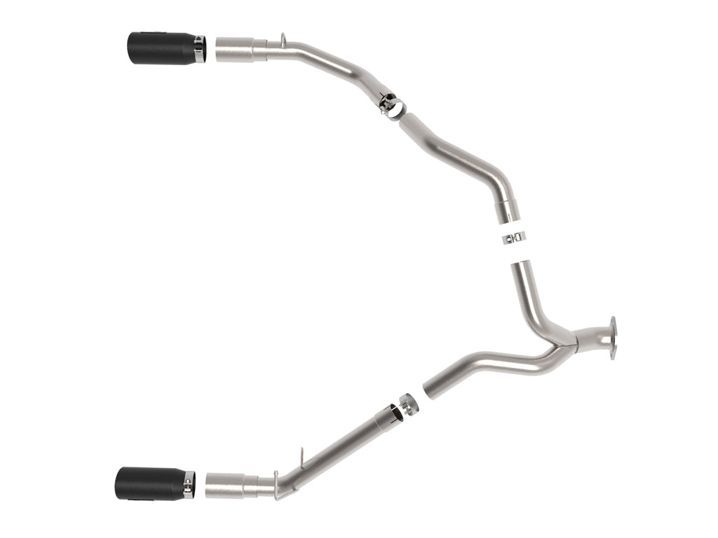 aFe Large Bore-HD 3 IN 409 Stainless Steel DPF-Back Exhaust System w/Black Tip RAM 1500 20-21 V6-3.0 aFe AFE49-42080-B