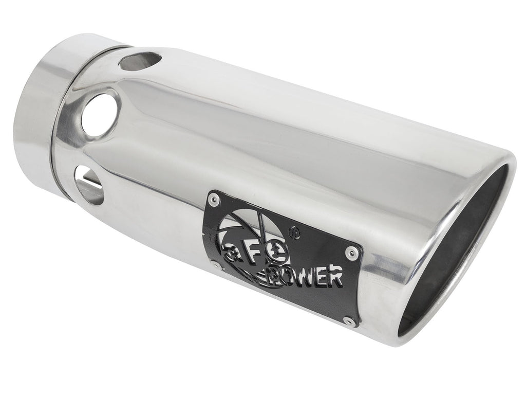 aFe Large Bore-HD 3in 409-SS DPF-Back Exhaust System w/ Polished Tip 14-19 RAM 1500 V6 3.0L (td) aFe AFE49-42065-P