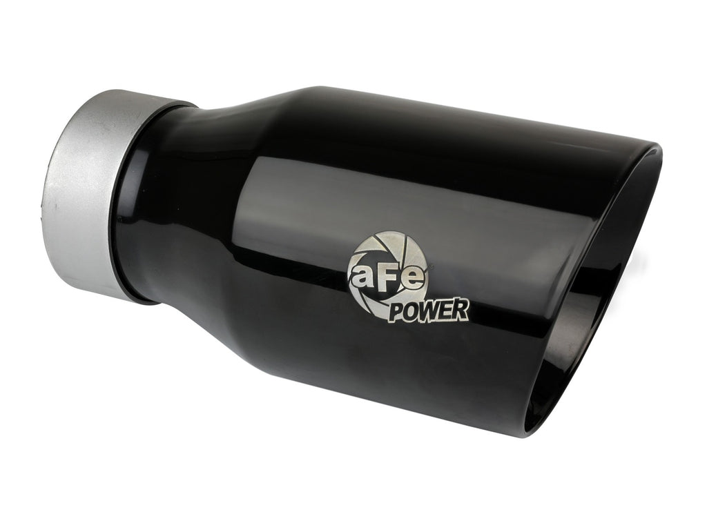 aFe Large Bore-HD 3in 409SS DPF-Back 20-21 GM Trucks L6-3.0L (td) LM2 - Black Tip aFe AFE49-44128-B