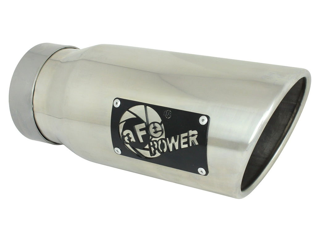aFe Large Bore-HD 3in 409SS DPF-Back Exhaust System w/ Polished Tip RAM 1500 20-21 V6-3.0 aFe AFE49-42080-P