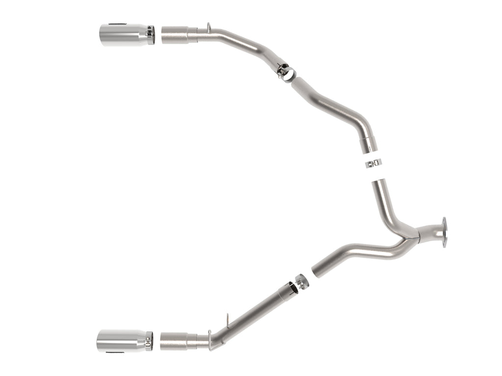 aFe Large Bore-HD 3in 409SS DPF-Back Exhaust System w/ Polished Tip RAM 1500 20-21 V6-3.0 aFe AFE49-42080-P
