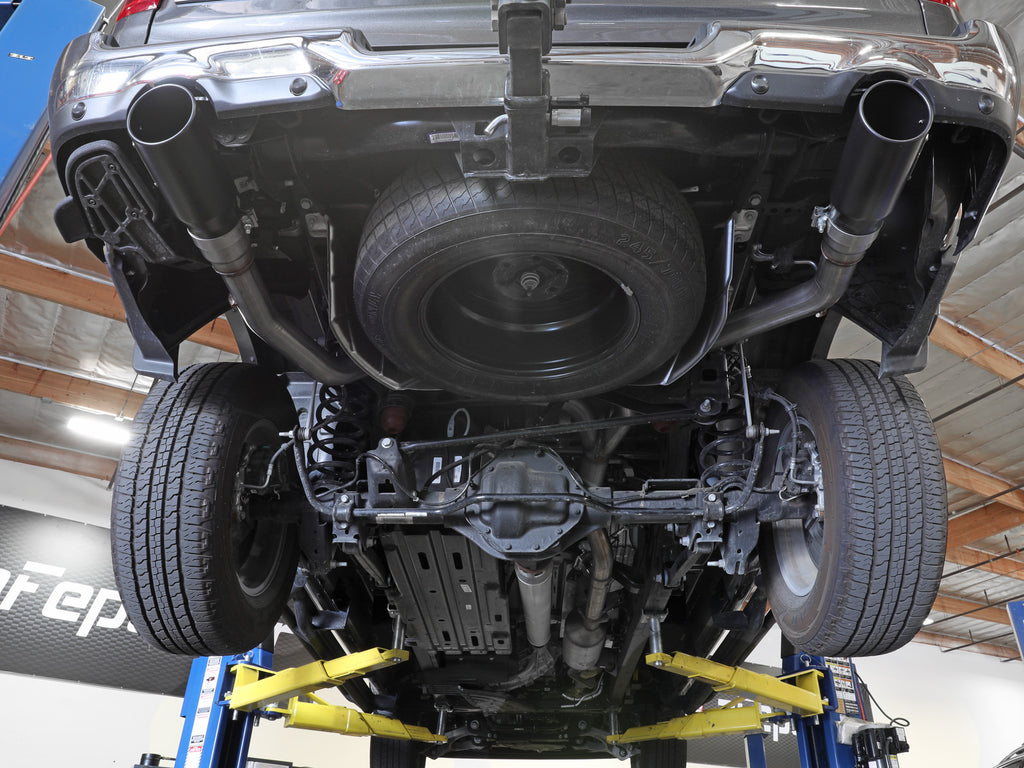 aFe Large Bore-HD 3in 409SS DPF-Back Exhaust System w/ Polished Tip RAM 1500 20-21 V6-3.0 aFe AFE49-42080-P