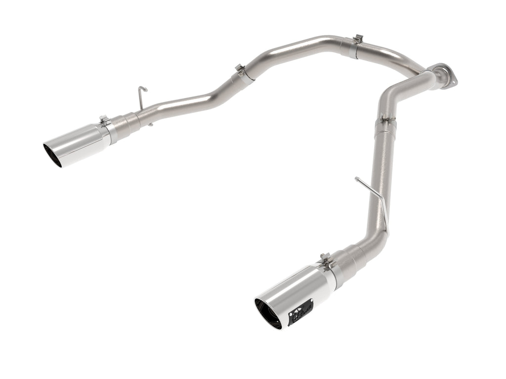 aFe Large Bore-HD 3in 409SS DPF-Back Exhaust System w/ Polished Tip RAM 1500 20-21 V6-3.0 aFe AFE49-42080-P
